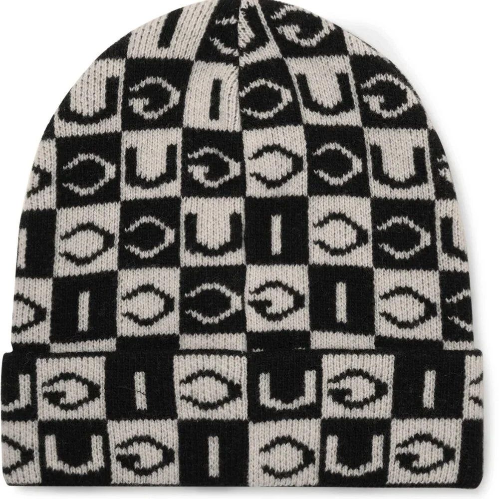 NWT Authentic Gucci Logo-Jacquard Wool Beanie - Black
